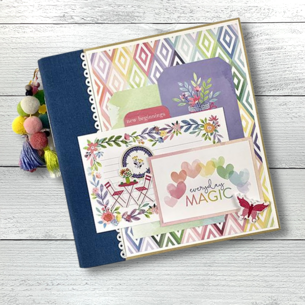 Everyday Magic Scrapbook by Artsy Albums made with a Pink Paislee Page Evans Collection