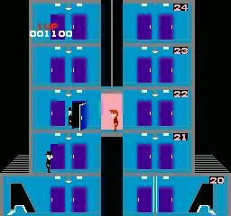 Jogo antigo de arcade Elevator Action para Nes