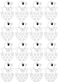 free easter chick colouring printable