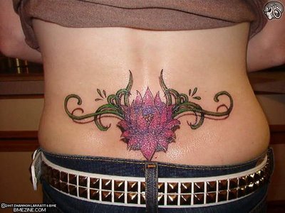 girl hip tattoos. beautiful flower tattoos.