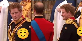 Prince Harry's sweet reaction when Kate walk down the aisle