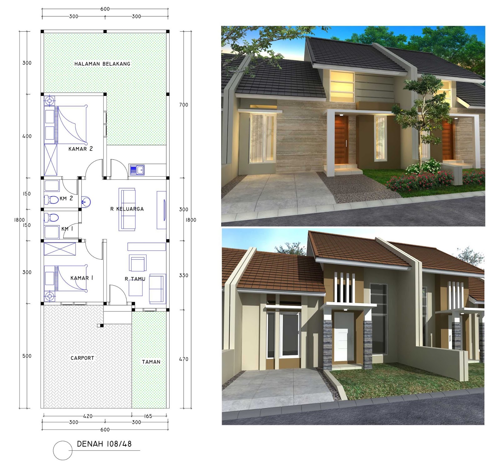 Gambar Desain Rumah Minimalis Modern Lebar 6 Meter Desain Rumah