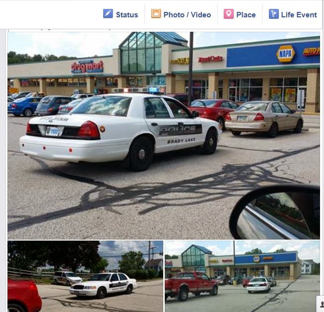 Brady Lake Village cop Tyler McClamroch in Kent doing what ?