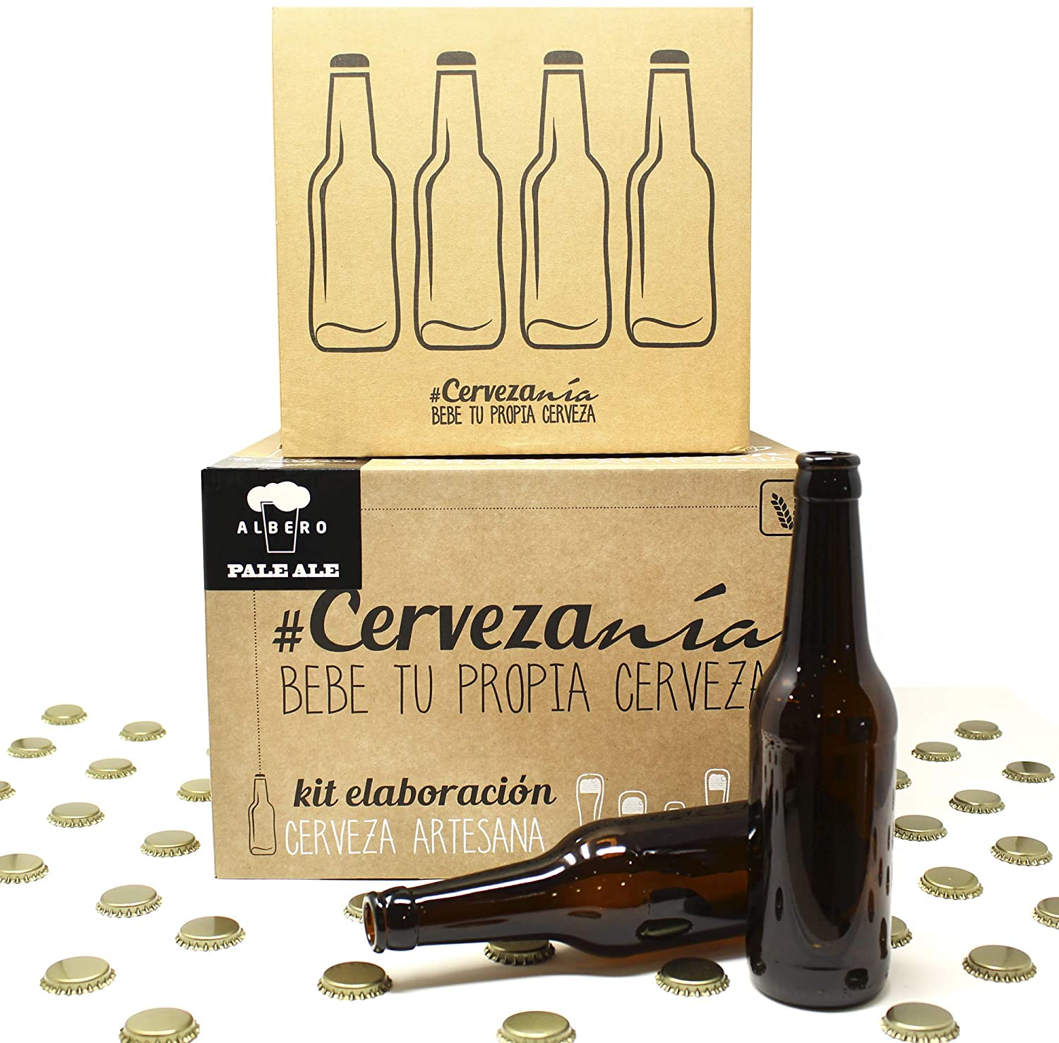 Kit Pale Ale y 16 Botellines con 100 chapas de Cervezamania