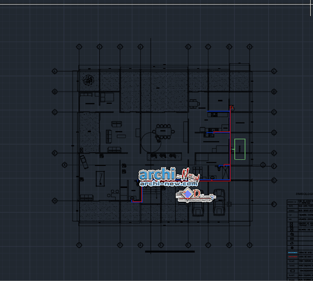 Residential duplex house Dwg  