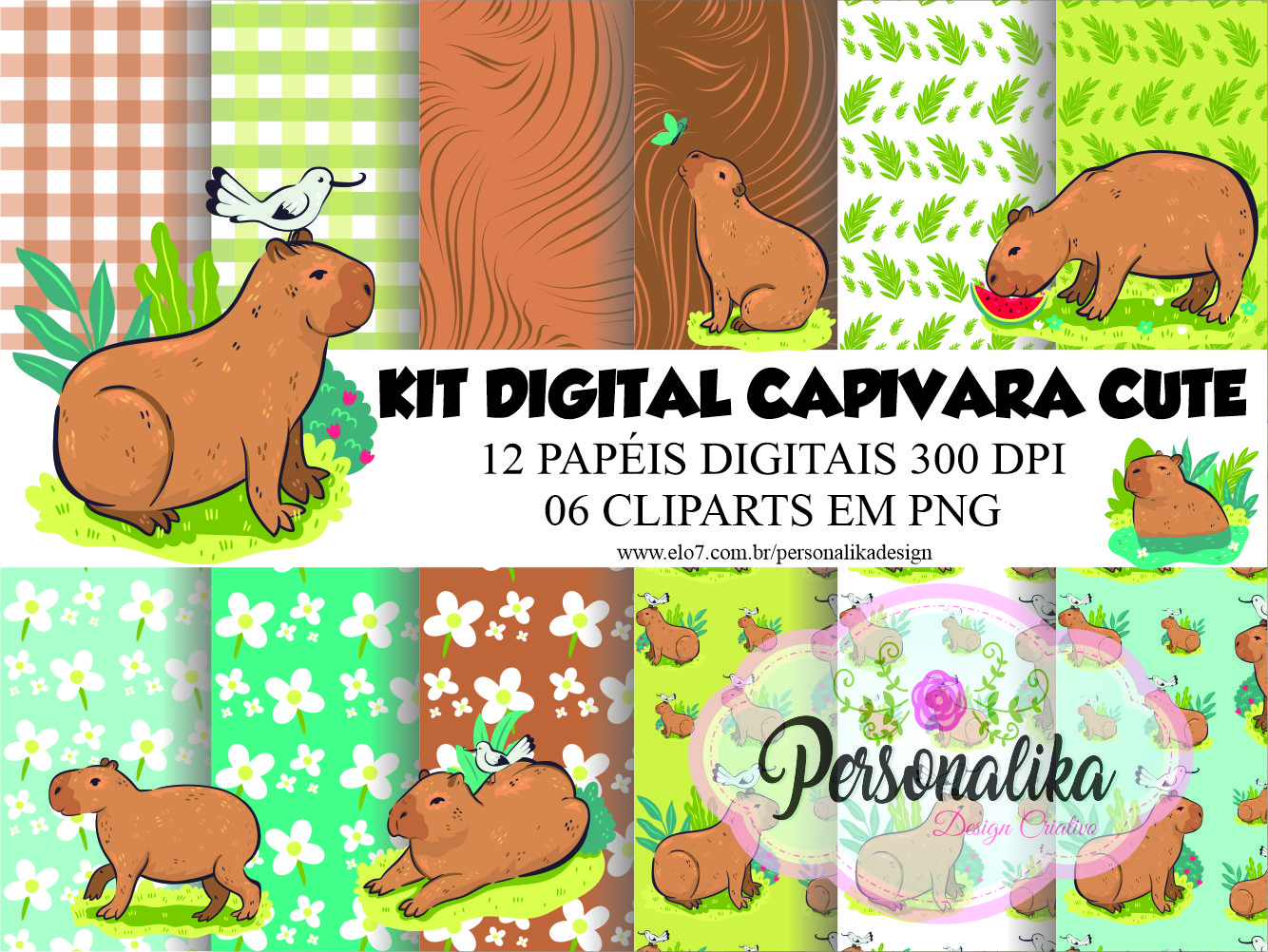 Lá capivara  Cute animal drawings, Capybara, Cute animal drawings