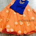 Peach Lehenga Blue Blouse