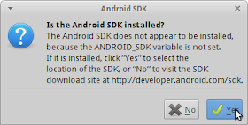 select Android SDK installed location