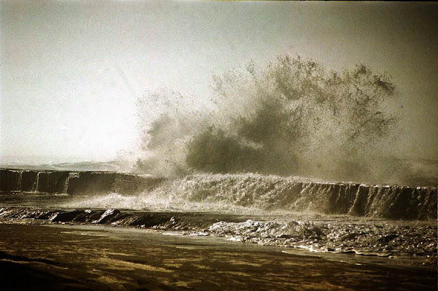 Wave on the North Jetty of Humboldt Bay - Eureka, CA, USA