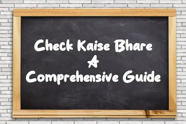 Check Kaise Bhare - A Comprehensive Guide