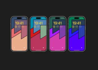 4 خلفيات هاتف بتصميم مسطح رائعة وملونة