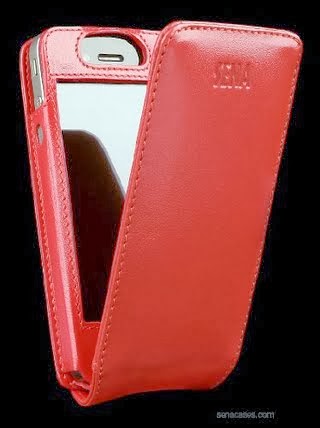 Sena Magnet Flipper Leather Case for iPhone 4 and iPhone 4S - Red