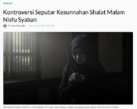 Kontroversi Seputar Kesunnahan Shalat Malam Nisfu Syaban - Kajian Islam