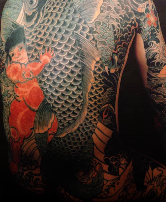 japanese goldfish tattoo. koi fish tattoo design.