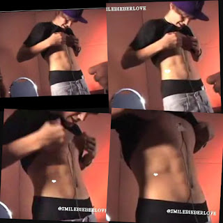 Justin Bieber shirtless 6 pack  