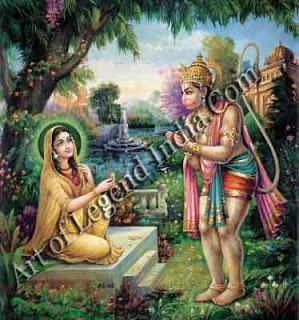 Hanumana Meet with Lord Sita