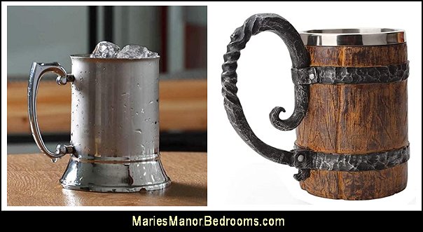 Tankard Beer Mug  Wooden Barrel Beer Mug  knights party accessories