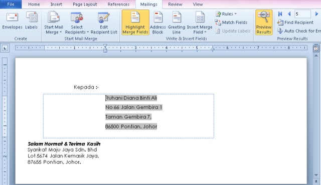 Cara Nak Tulis Alamat Pada Sampul Surat Besar Rasmi