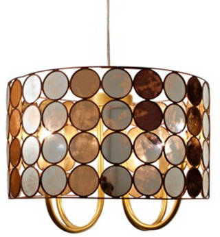 antique mirrored drum pendant light chandelier