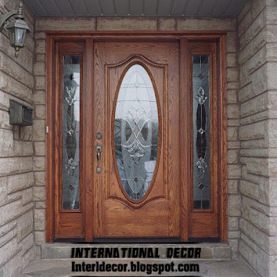 Classic wood doors designs, colors, wood doors with glass sides