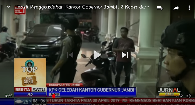 Video Viral!!! KPK Geledah Kantor Gubernur Jambi, Ditemukan 2 Koper Dan 1 Gardus