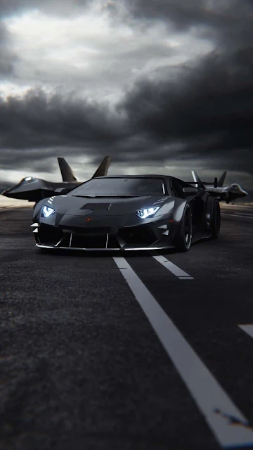 Black Lamborghini Mobile Wallpaper HD