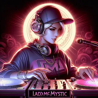 Logo theme - djette dj Lady woman girl Fille femme dmc mystic princess princesse féminise