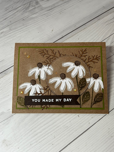 Floral Greeting Card using Stampin' Up! Cheerful Daisies Stamp Set