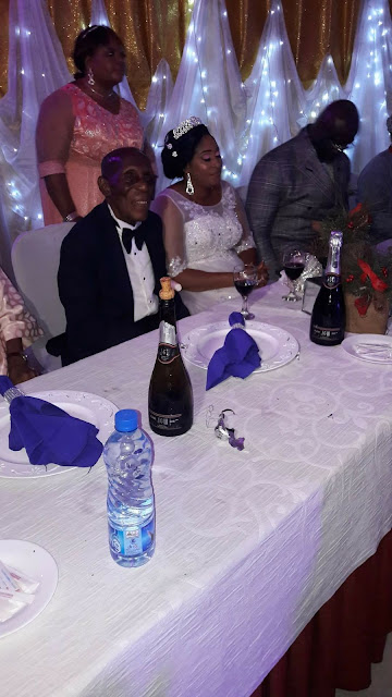 87-year-old former lawmaker, Sen. Cyrus Nunieh weds his much younger bride in Port Harcourt (photos)