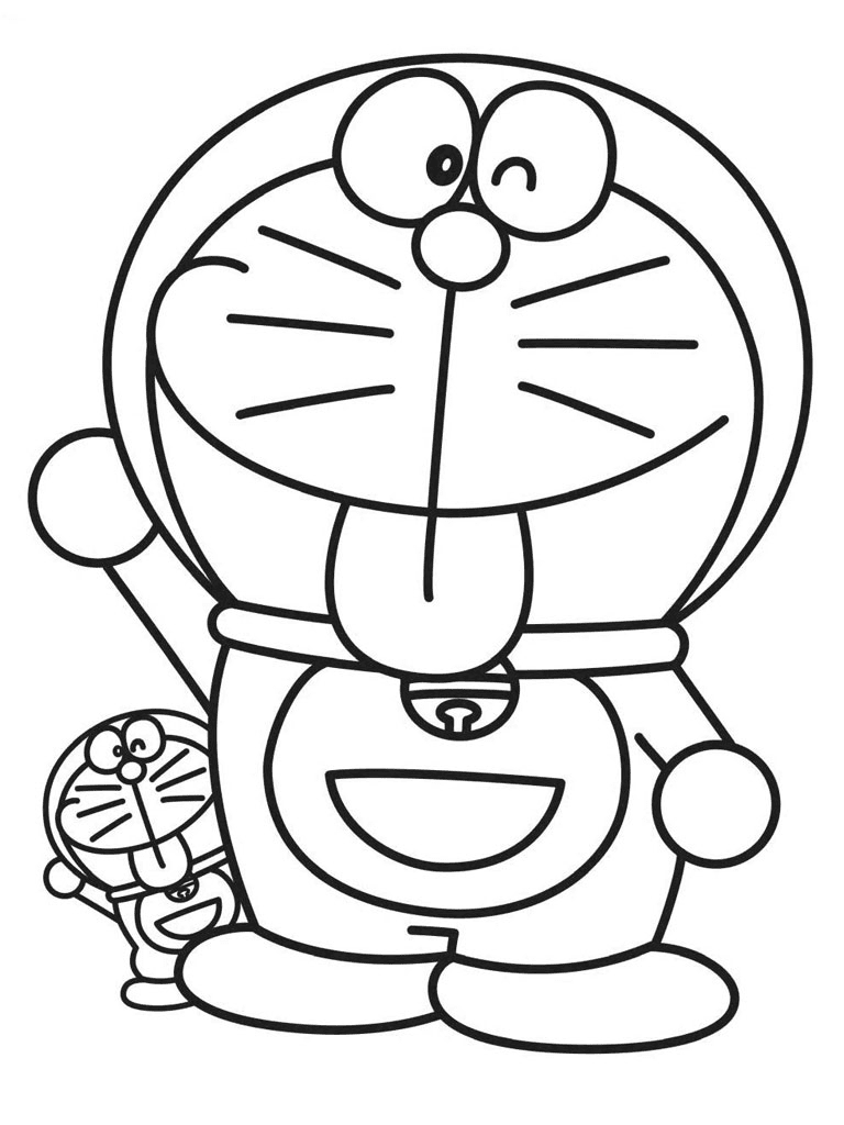  Gambar  Mewarnai  Doraemon Untuk Anak PAUD dan TK