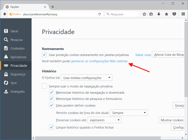 Firefox - Privacidade