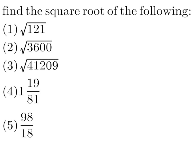 How to find the square root of whole numbers and fractions without using calculator
