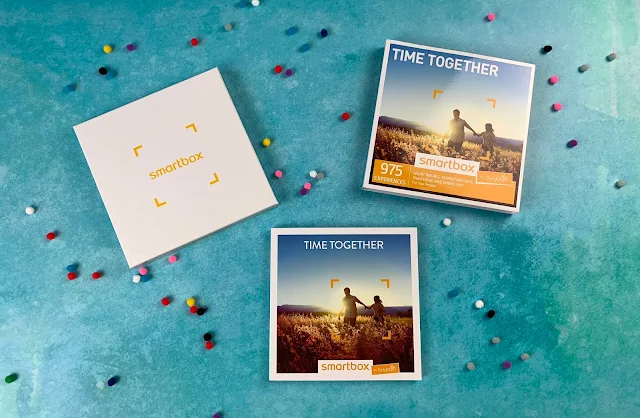 A booklet and box with writing to illustrate it's the Time Together Smartbox from Buy A Gift