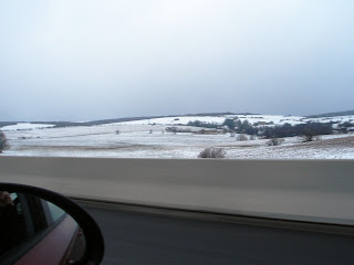 Chegando em Praga bela vista da neve