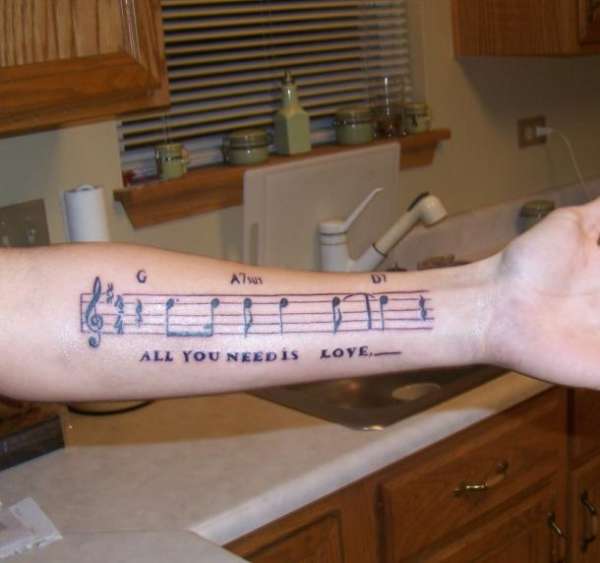 i love you tattoo. i love music tattoos.