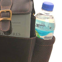 The 'Traveling' Service Bag features a water bottle holder