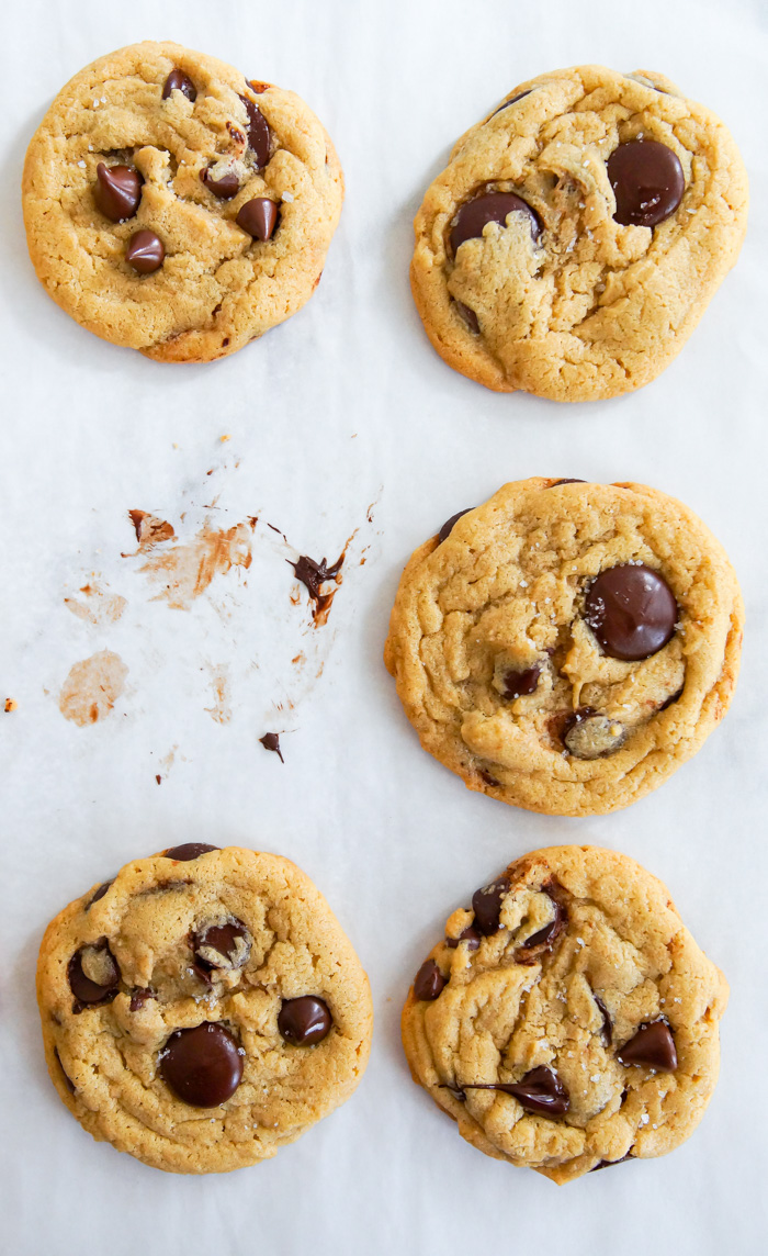 Salted Tahini Chocolate Chip Cookies