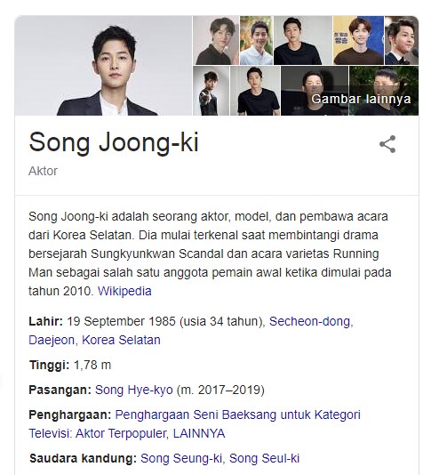 18 Fakta Menarik Song Joong Ki Aktor Dari korea Selatan