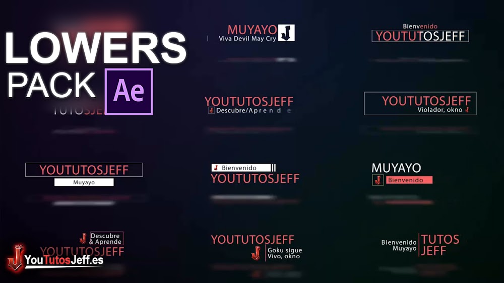 Lowers Editables para tus VIDEOS After Effects 🟣