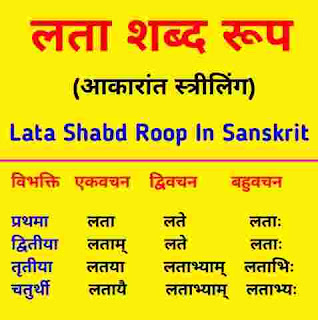 lata shabd roop in sanskrit