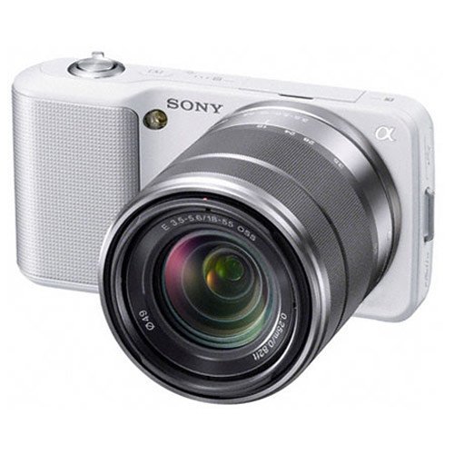 Sony Alpha NEX-C3 Digital Camera with 18-55mm Lens (White) Import Model No Warranty NEXC3KW