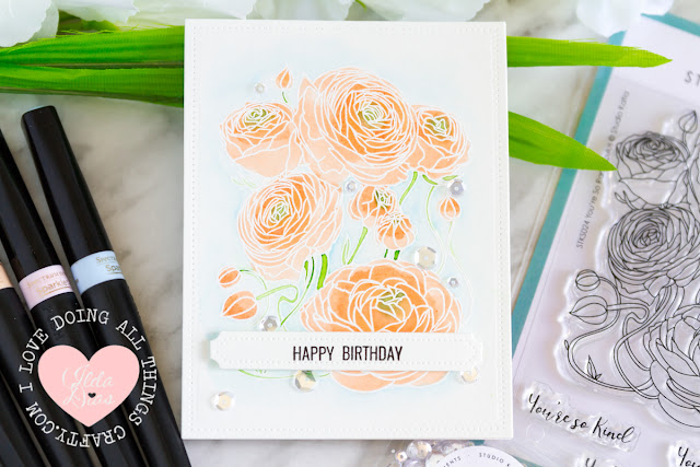 Studio Katia's You're so Ranunculus Birthday Card