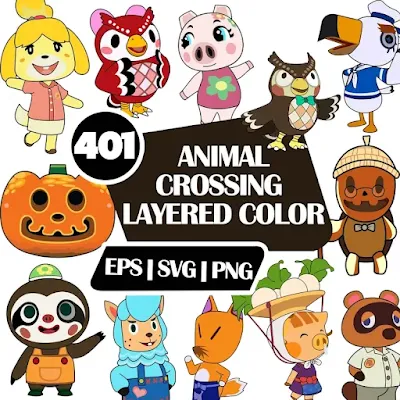 Animal Crossing Digital File Clipart Bundle