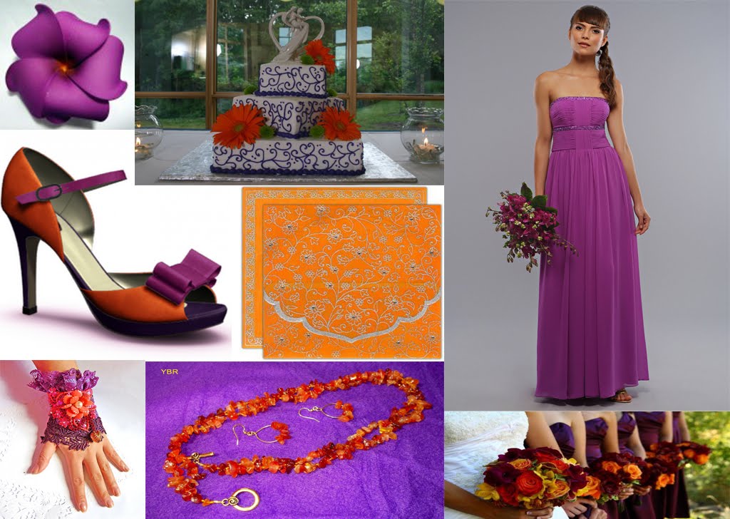 Purple and Orange wedding theme