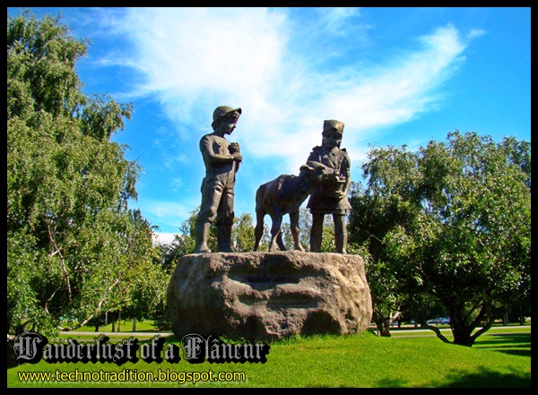 Kirkkolampi Rovaniemi Suomi Finland monument