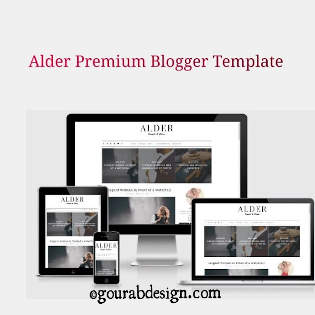 Alder Responsive Premium Blogger Template