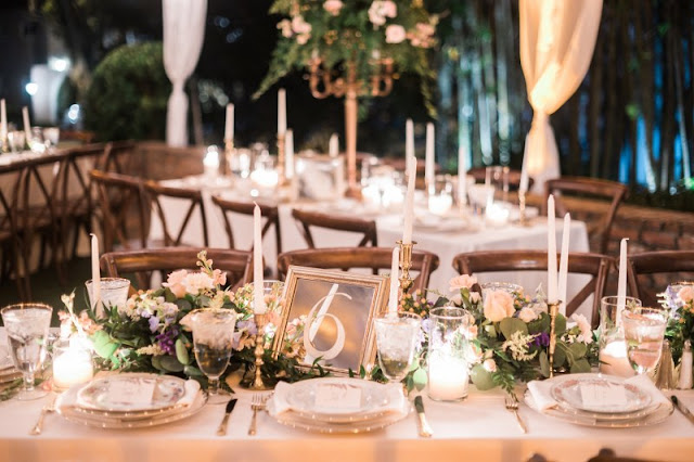 elegant reception table decor