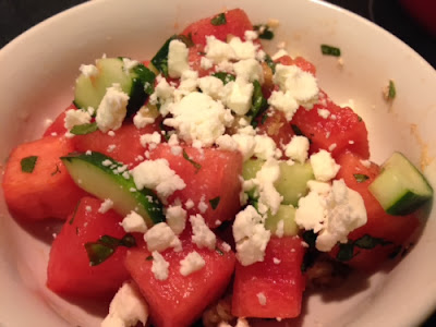 Watermelon Basil Salad with Kefalotyri Cheese Recipe | Healthy Salad Recipe