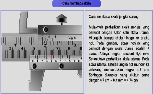 cara membaca skala jangka sorong