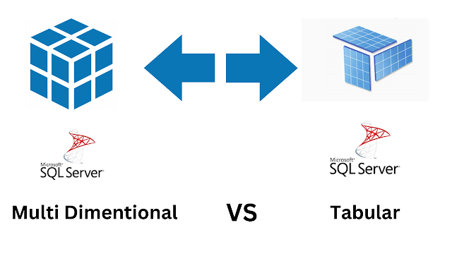 الفرق بين النموذج الجدولي و متعدد الابعاد